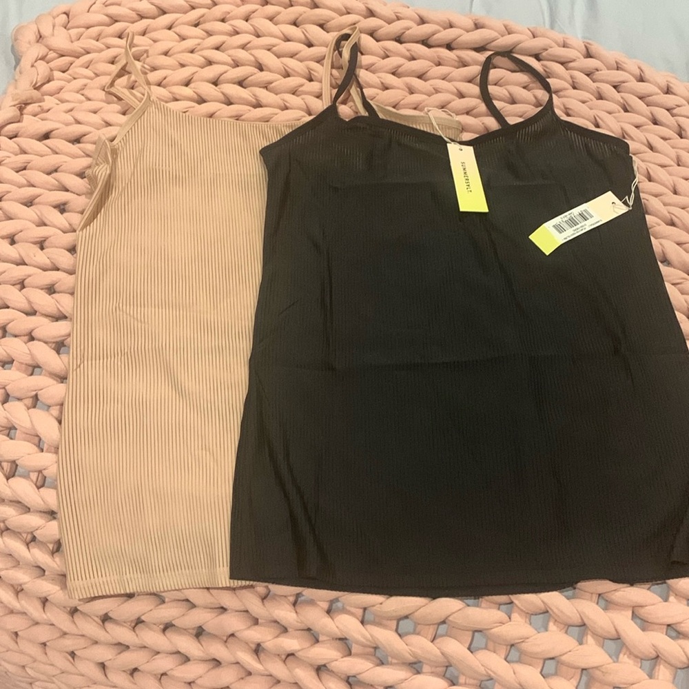 Summersalt Cami - “nero” and “nutmeg - size small